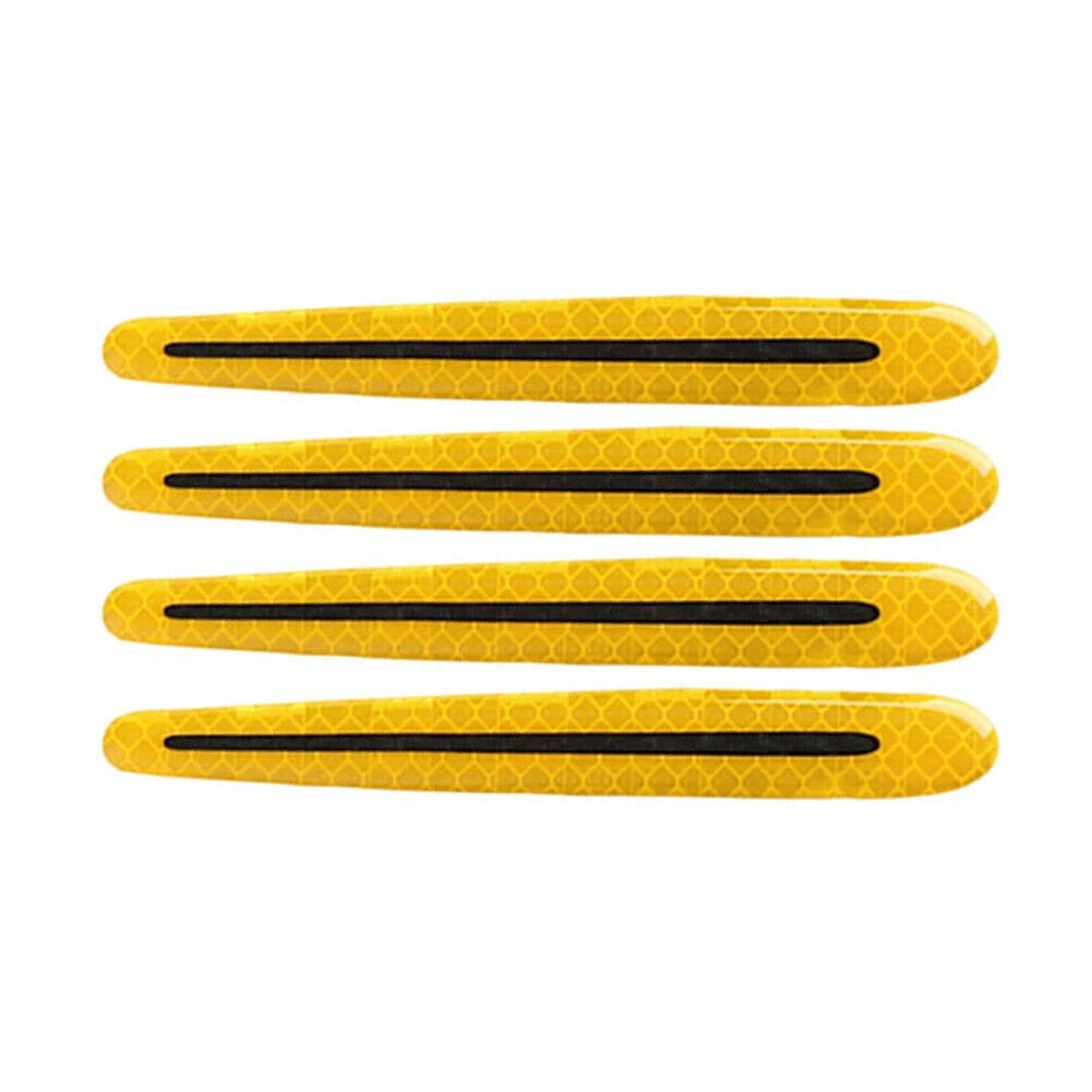 Carbon Fiber Door Handle Stickers for Car Protection - Red Reflective