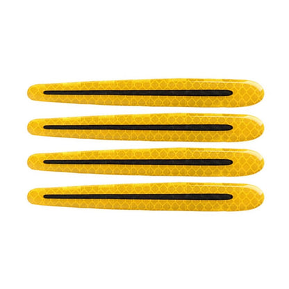 Carbon Fiber Door Handle Stickers for Car Protection - Red Reflective