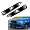 Front Bumper Side Spoiler Lip Gloss Black for BMW 1 Series E82 E88 (2008–2013)