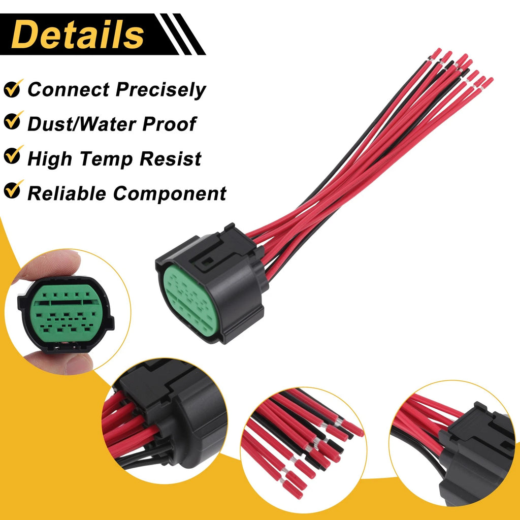 2X 14 Pin Headlight Connector Plug for Kia Optima (2018–2020) No. 11410653