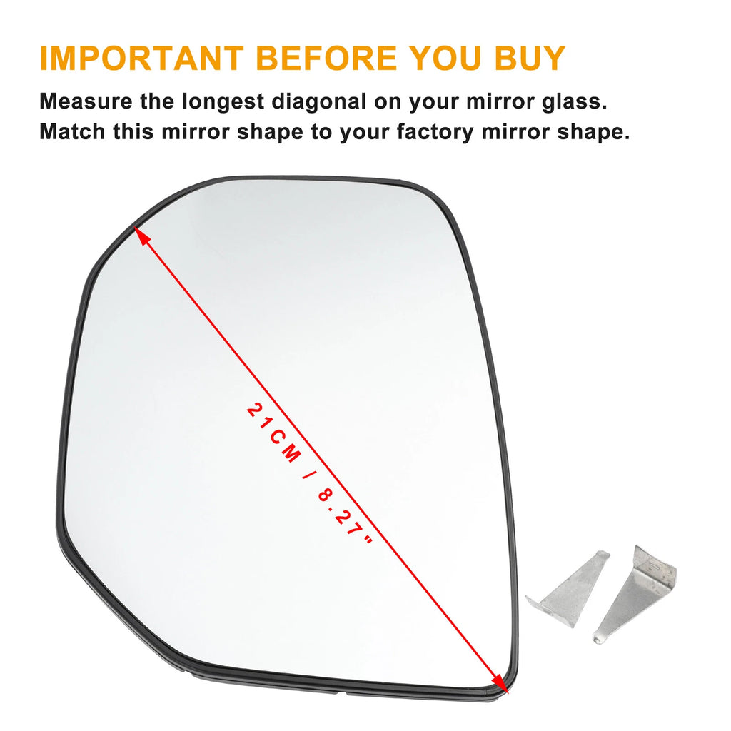 Left Side White Mirror Glass for Citroen Berlingo (2008–2012)