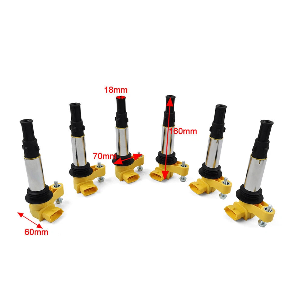 6PCS Ignition Coil Pack for Cadillac SRX CTS STS GMC Acadia Buick