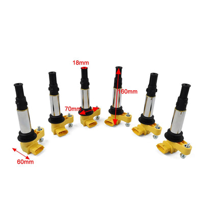 6PCS Ignition Coil Pack for Cadillac SRX CTS STS GMC Acadia Buick