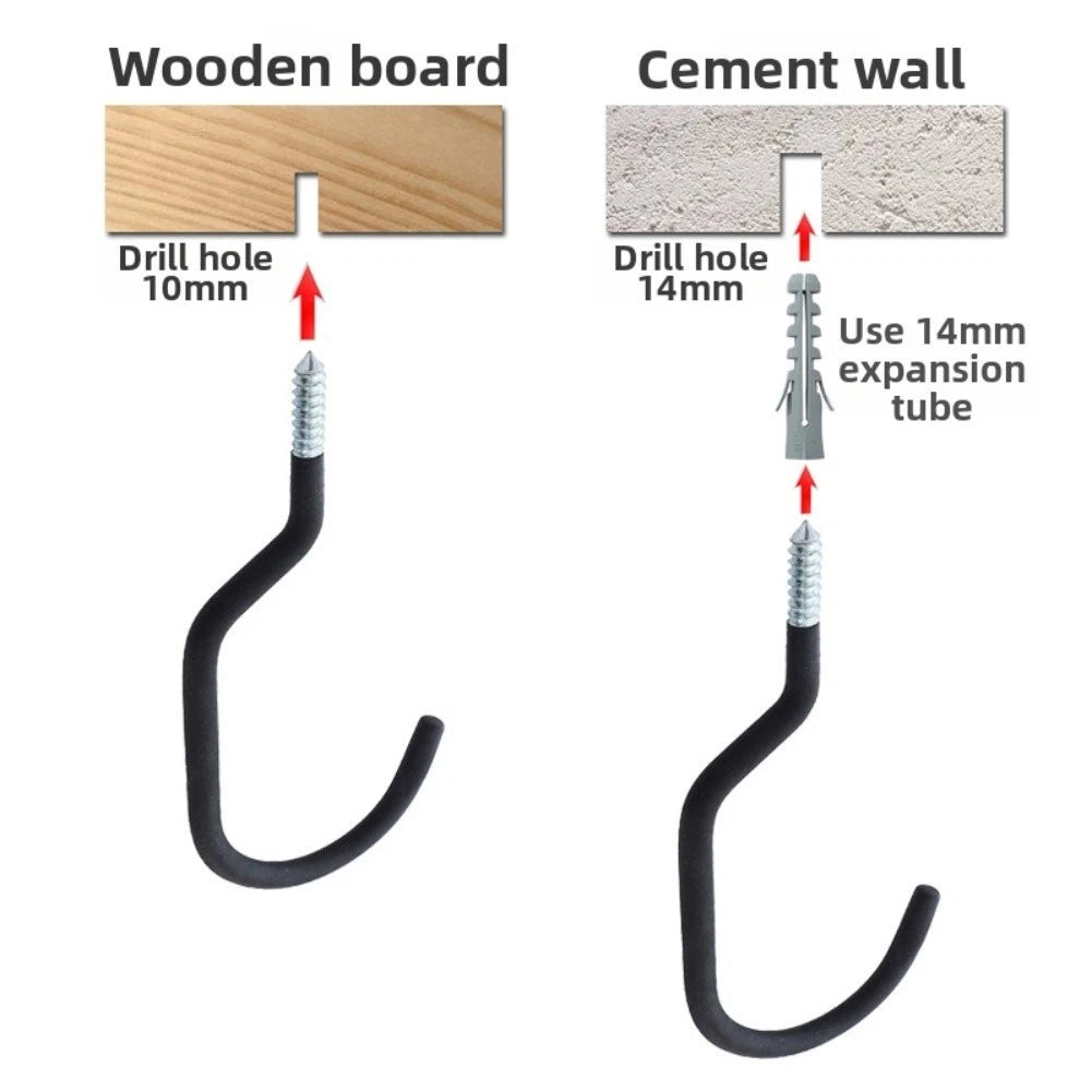 7.5 Inch Screw Hook for Bike Tools and Garage Storage (Heavy Duty)