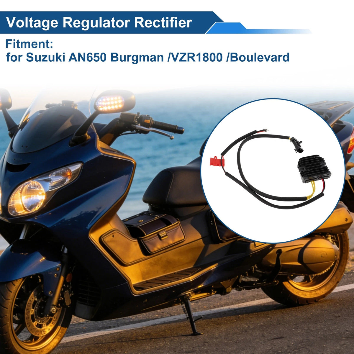 Voltage Regulator Rectifier for Suzuki AN650 Burgman/VZR1800/Boulevard (2003–2023)