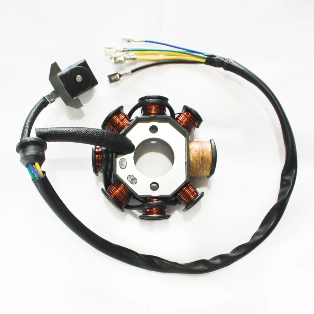8 Poles Magneto Flywheel Stator for 150cc 200cc 250cc Engine PIT Quad ATV