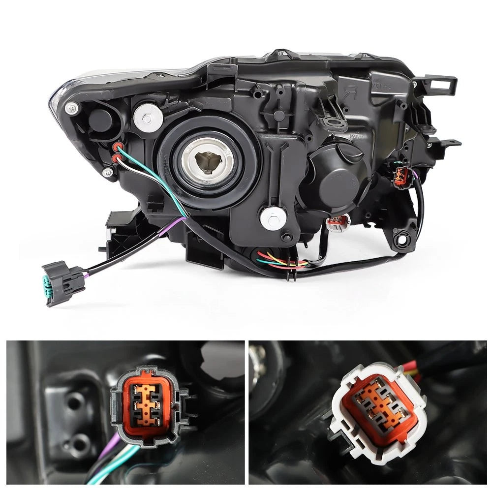 Chrome Halogen Headlight Assembly for Nissan Rogue (2014–2016)