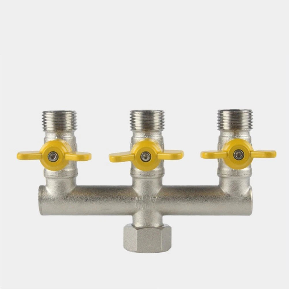 3-Way Brass Gas Valve for Bath Shower Faucet Switch Installation
