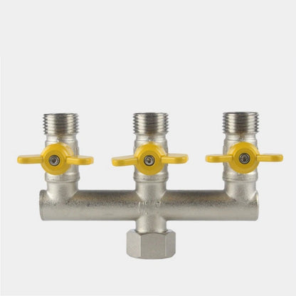 3-Way Brass Gas Valve for Bath Shower Faucet Switch Installation
