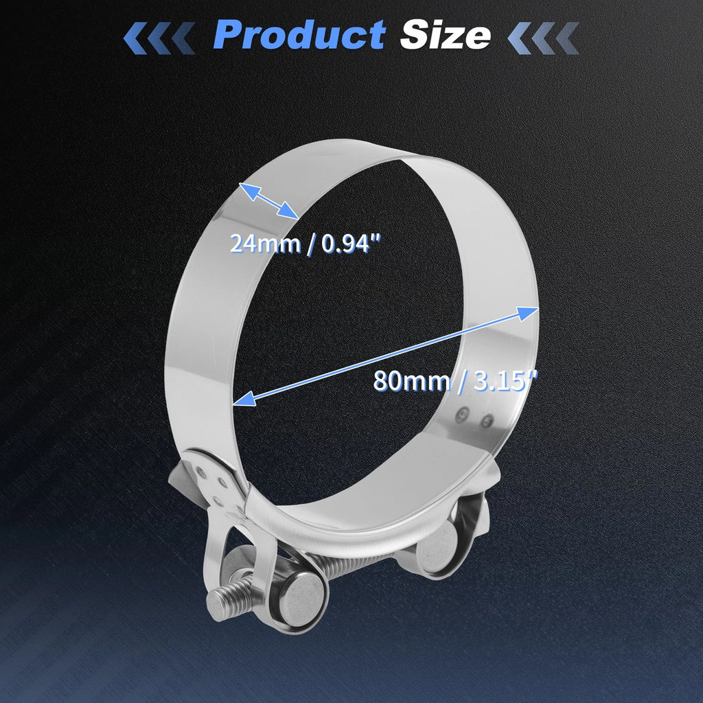 2X Exhaust Clamp for Universal Applications (3.15")