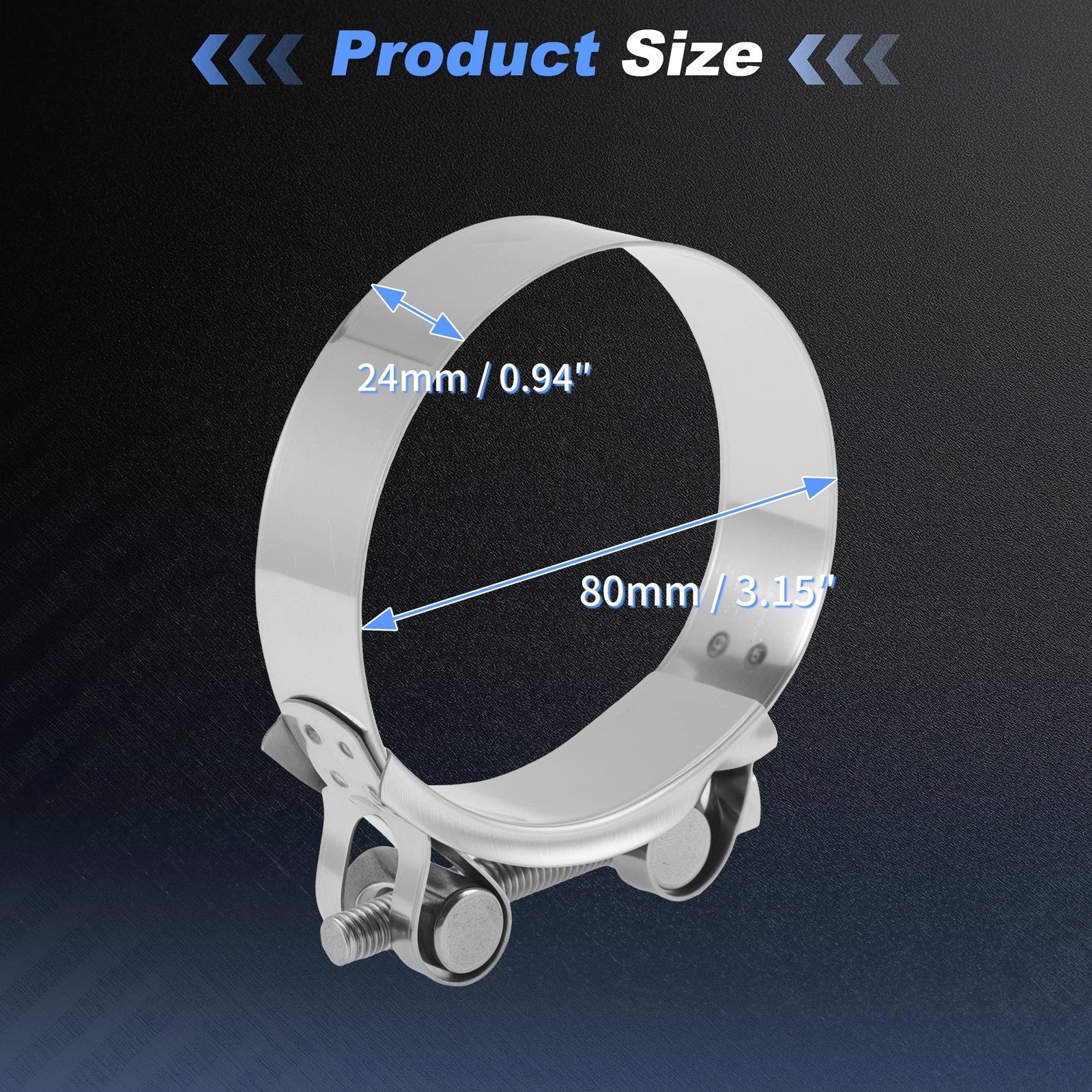 2X Exhaust Clamp for Universal Applications (3.15")