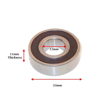 Bearing Rim 15mm Axle Wheel Sealed 6202RS for