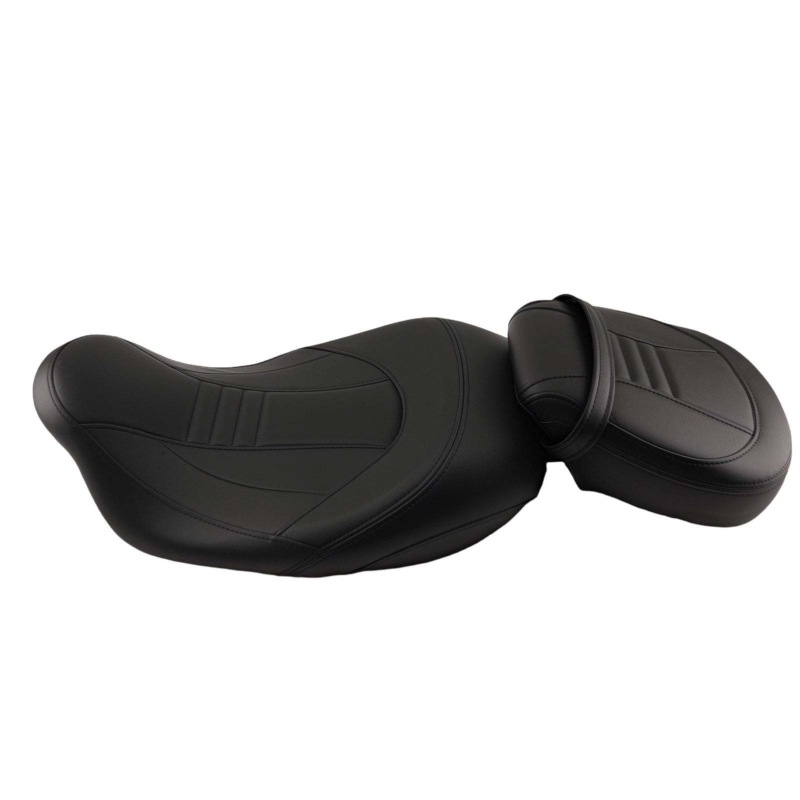 Artificial Leather Seat for Harley Touring (2009–2024) Black Driver Passenger