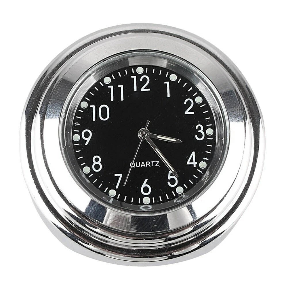 Chrome Dial Handlebar Waterproof Glow-Watch Clock for Motorcycle