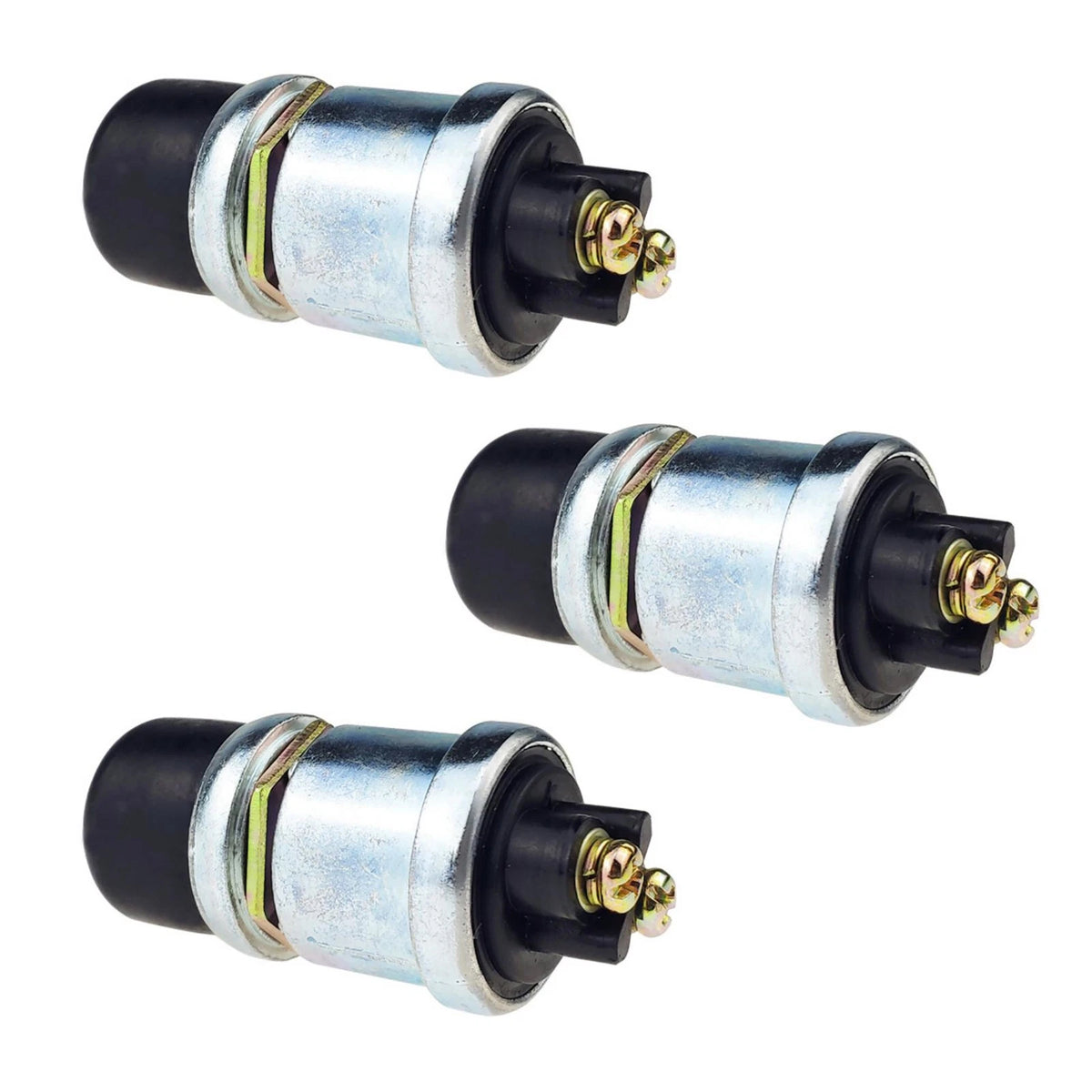 3PCS Waterproof Heavy-Duty Momentary Push-Button Starter Switch for Auto