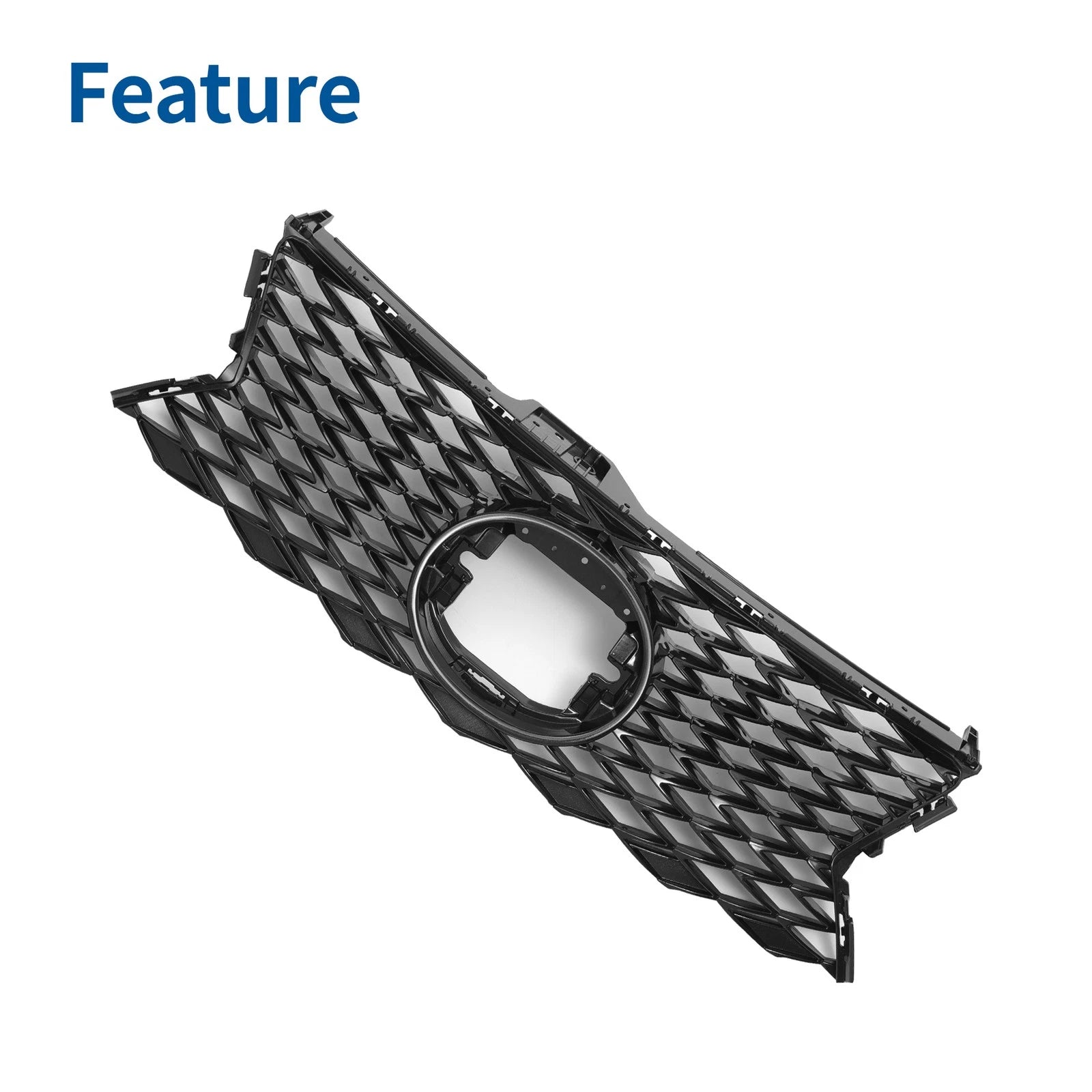 Front Upper Hood Bumper Grille Grill for Lexus IS300 (2018–2021) Black