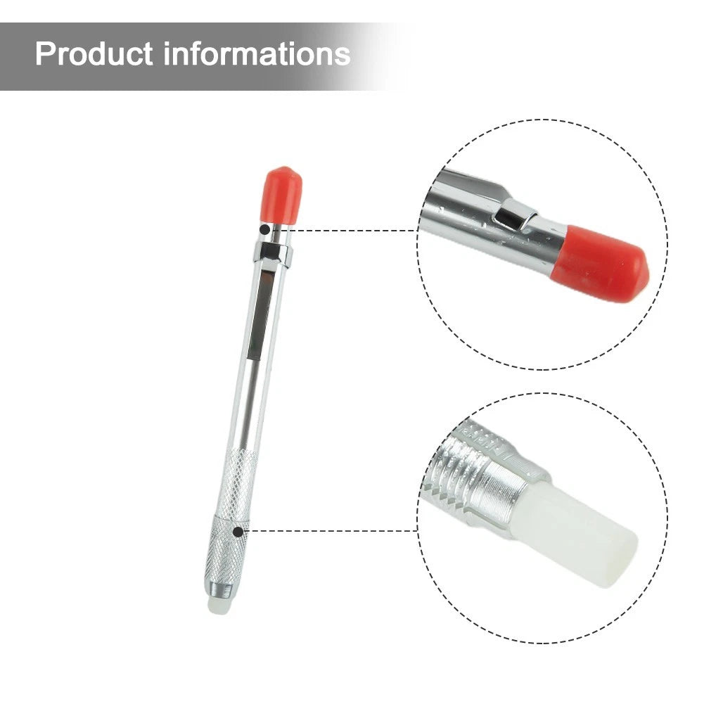 Slate Pencil Soapstone Talcum with Refill Holder for Woodworking