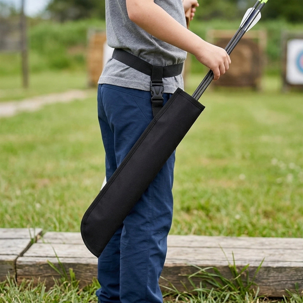 Large Capacity Quiver Bag for Children's Gear - Black Oxford Cloth