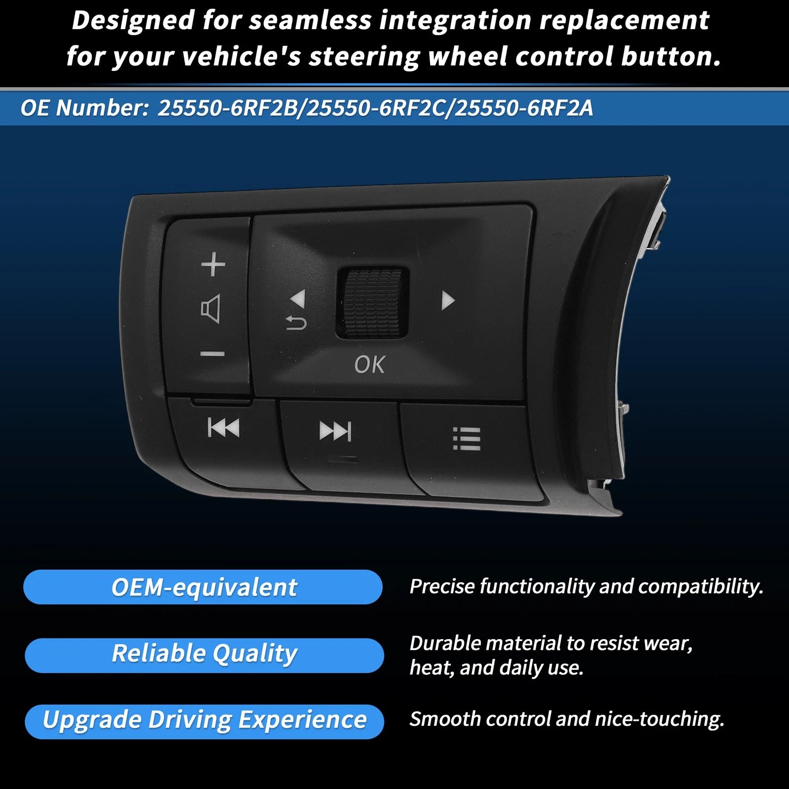 Cruise Control Rocker Switch Button for Nissan Rogue Pathfinder (2014–2020)