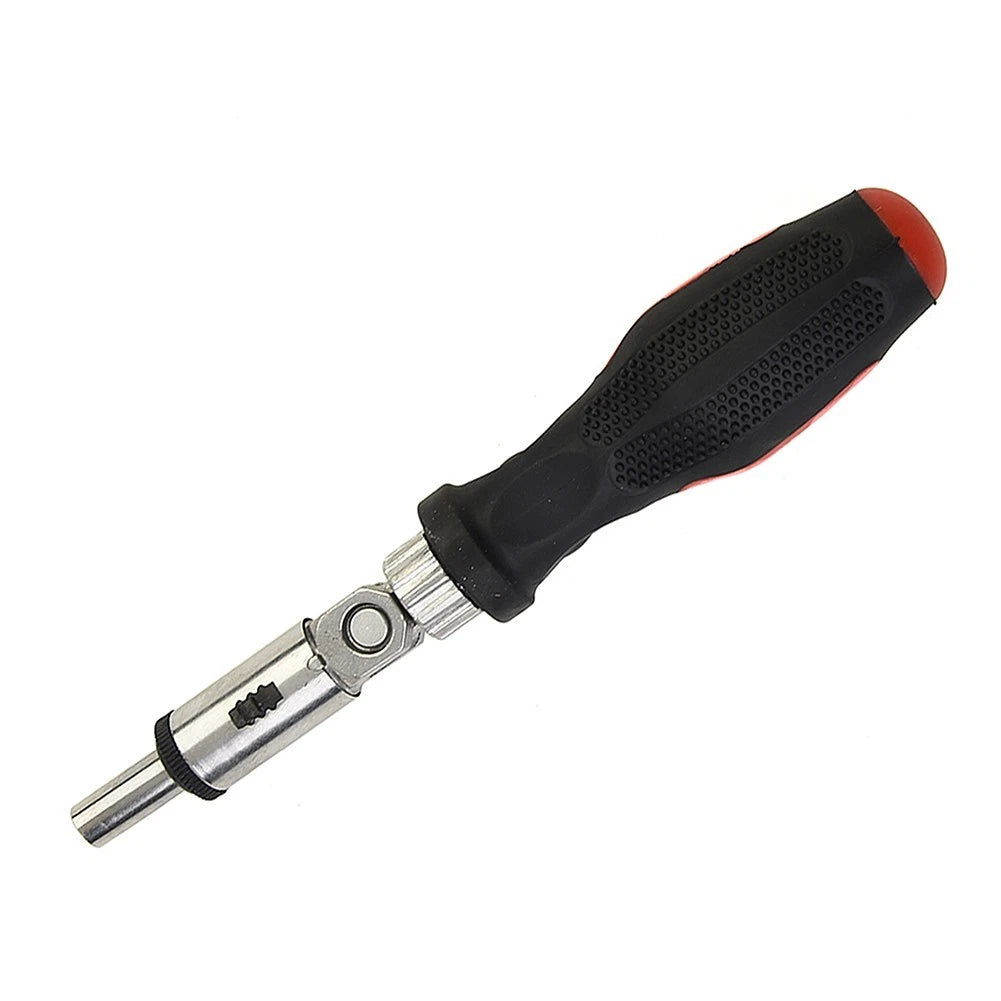 Ratchet Screwdriver 1/4 Inch with Left Right Rotating TPR Handle