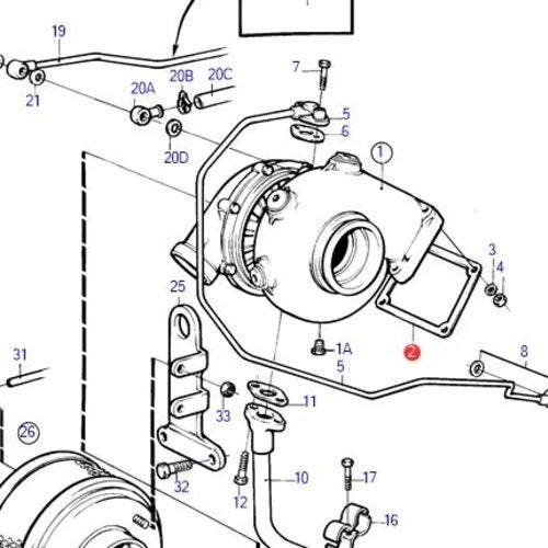 Turbo Gasket for Volvo Penta AD 31 41 AQ 40 41 MD42