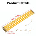 10Pcs Fiberglass Cable Puller Kit with Hook and Accessories