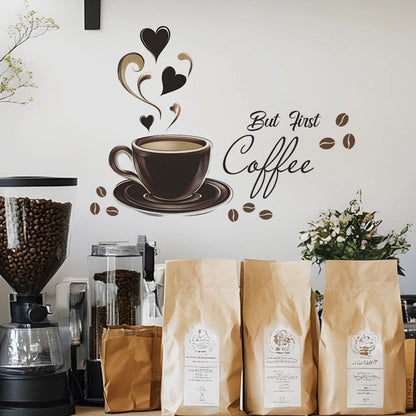Decorative Coffee Cup Wall Sticker for Home and Office