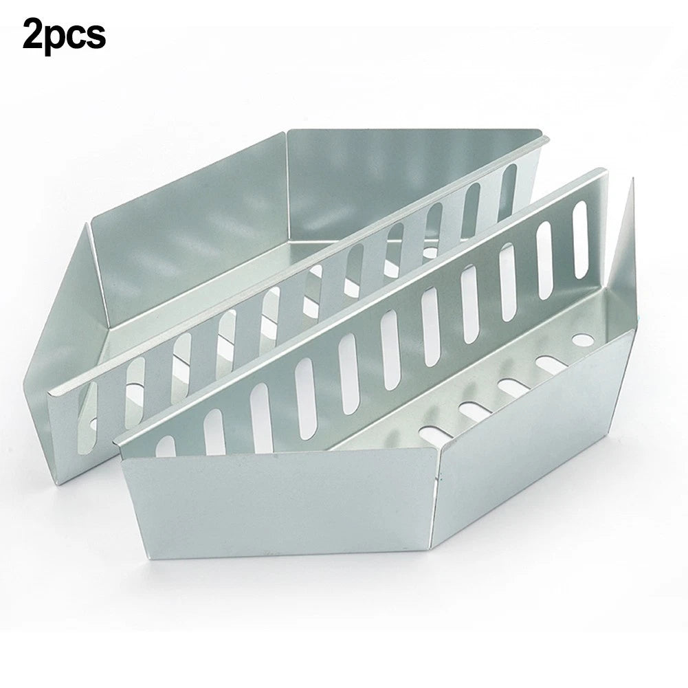 2 Pcs Stainless Steel Charcoal Baskets for BBQ Grill