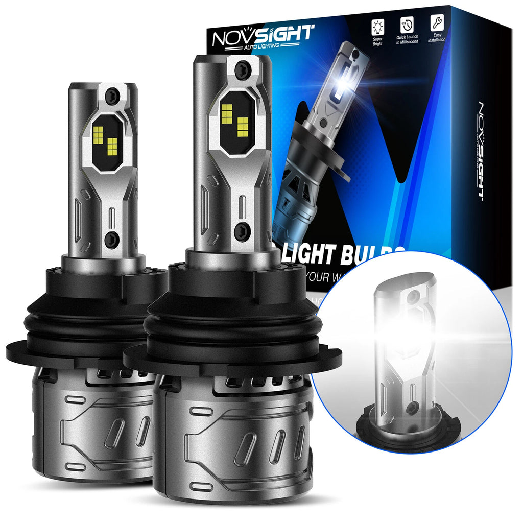 2X 9007 HB5 LED Headlight Bulbs for Novsight (6000K)