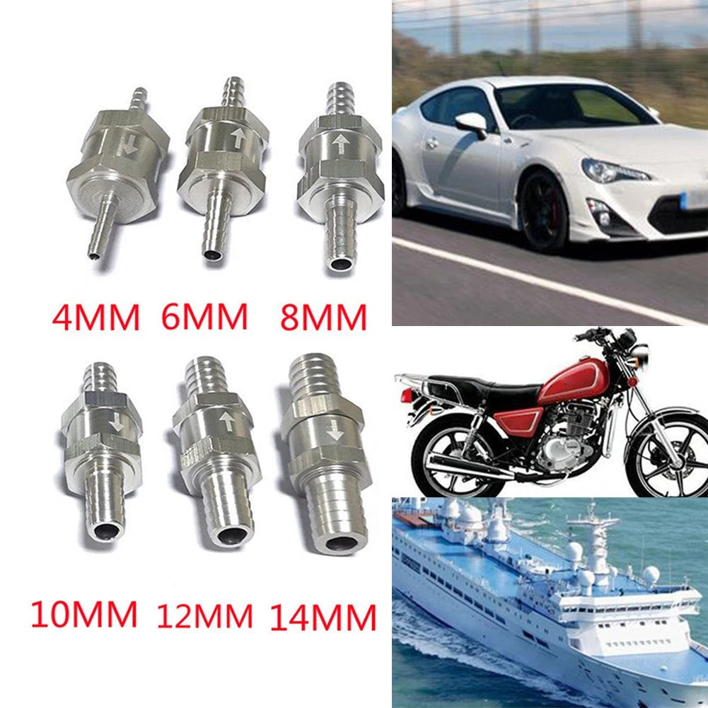 One Way Fuel Non Return Check Valve 8mm for Gas, Petrol, Diesel, Oil