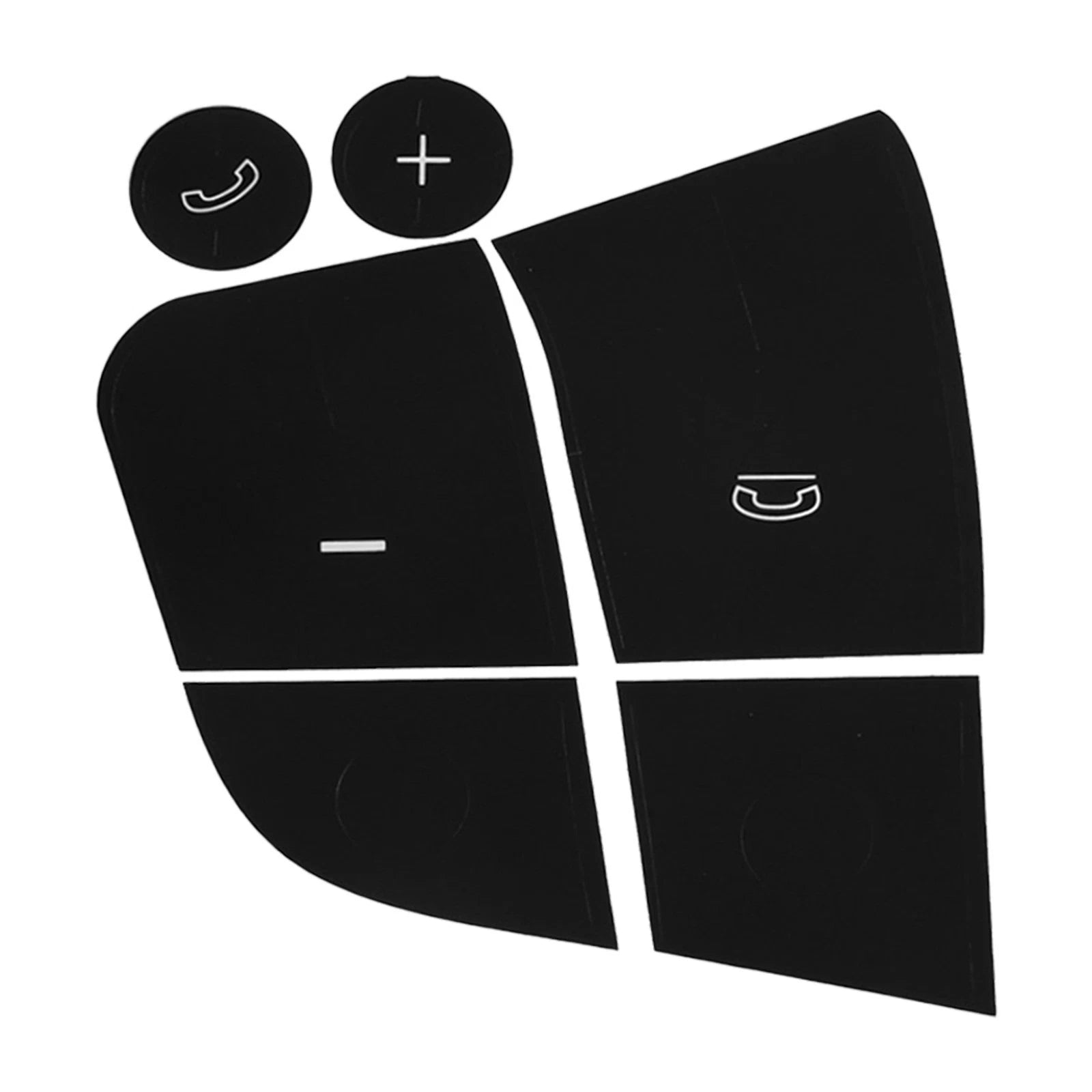 Steering Stickers for Car Maintenance (Black Vinyl)