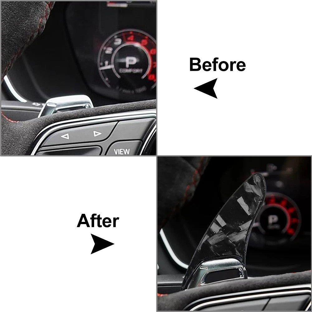 Steering Wheel Shift Paddle Extension for Audi RS3 RS4 RS5 R8 TT RS (2012–2021)