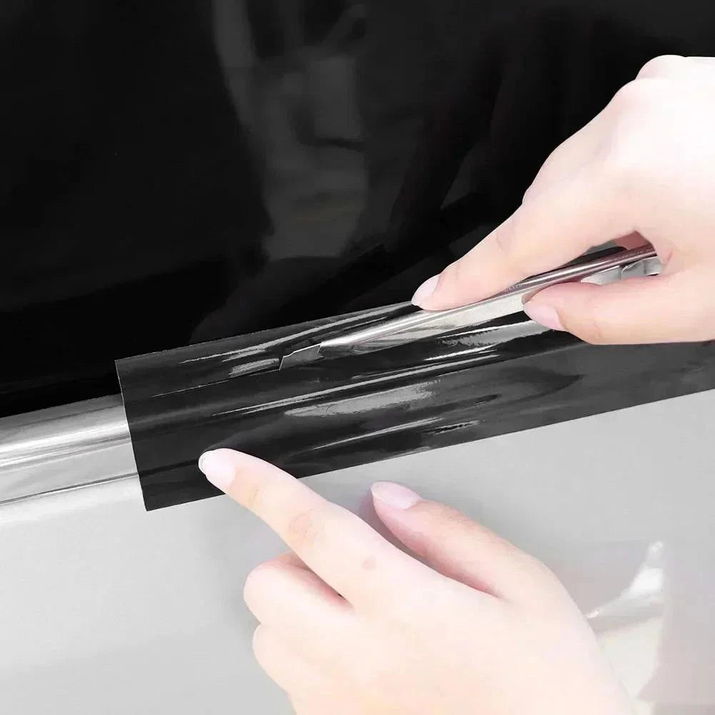 Gloss Black Car Wrap Vinyl 10cm x 10m for DIY Application (Universal)