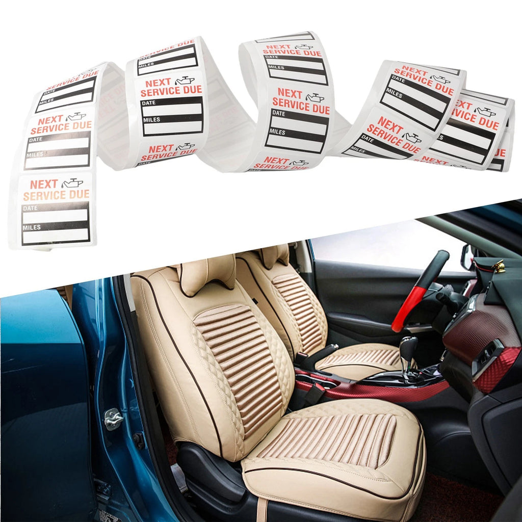 100pcs Oil Change Service Reminder Stickers for Universal Use