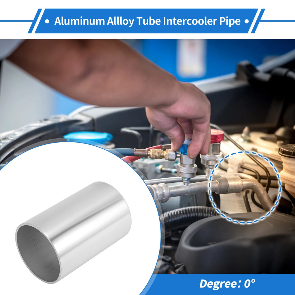 2.01" OD Intercooler Pipe for - Silver Tone, 3" L, 0.07" Thickness