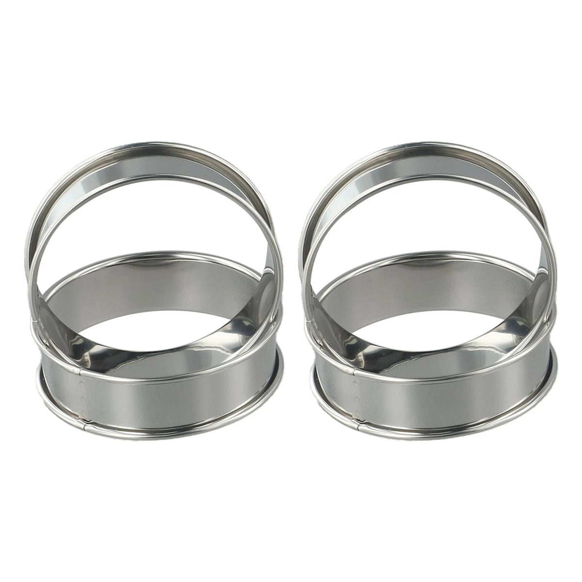 Set of 4 Muffin Rings for DIY Baking (8.5cm Outer Diameter)