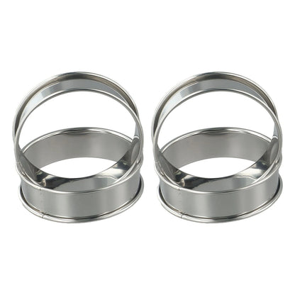 Set of 4 Muffin Rings for DIY Baking (8.5cm Outer Diameter)