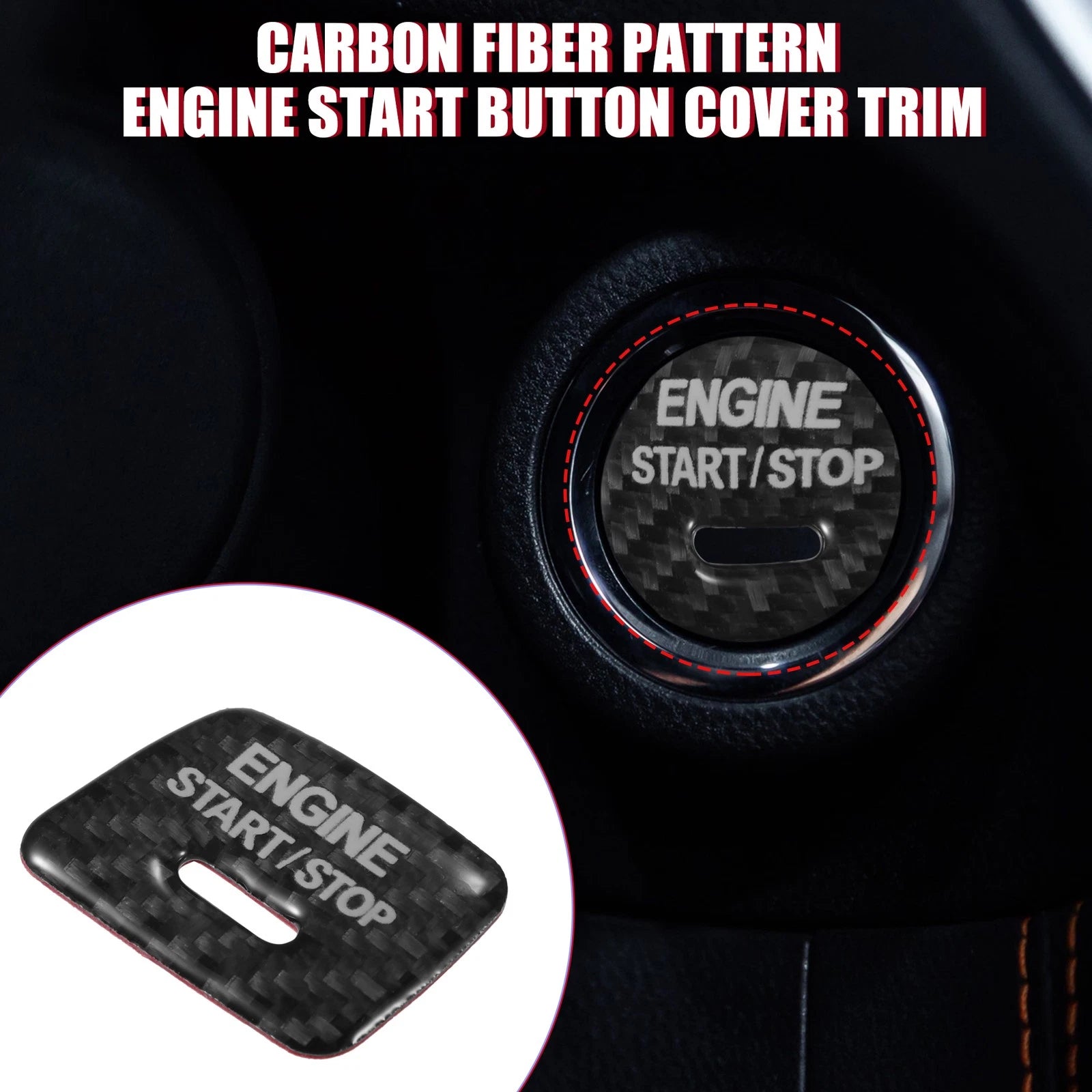 Carbon Fiber Engine Start Stop Button Cover for Chevrolet