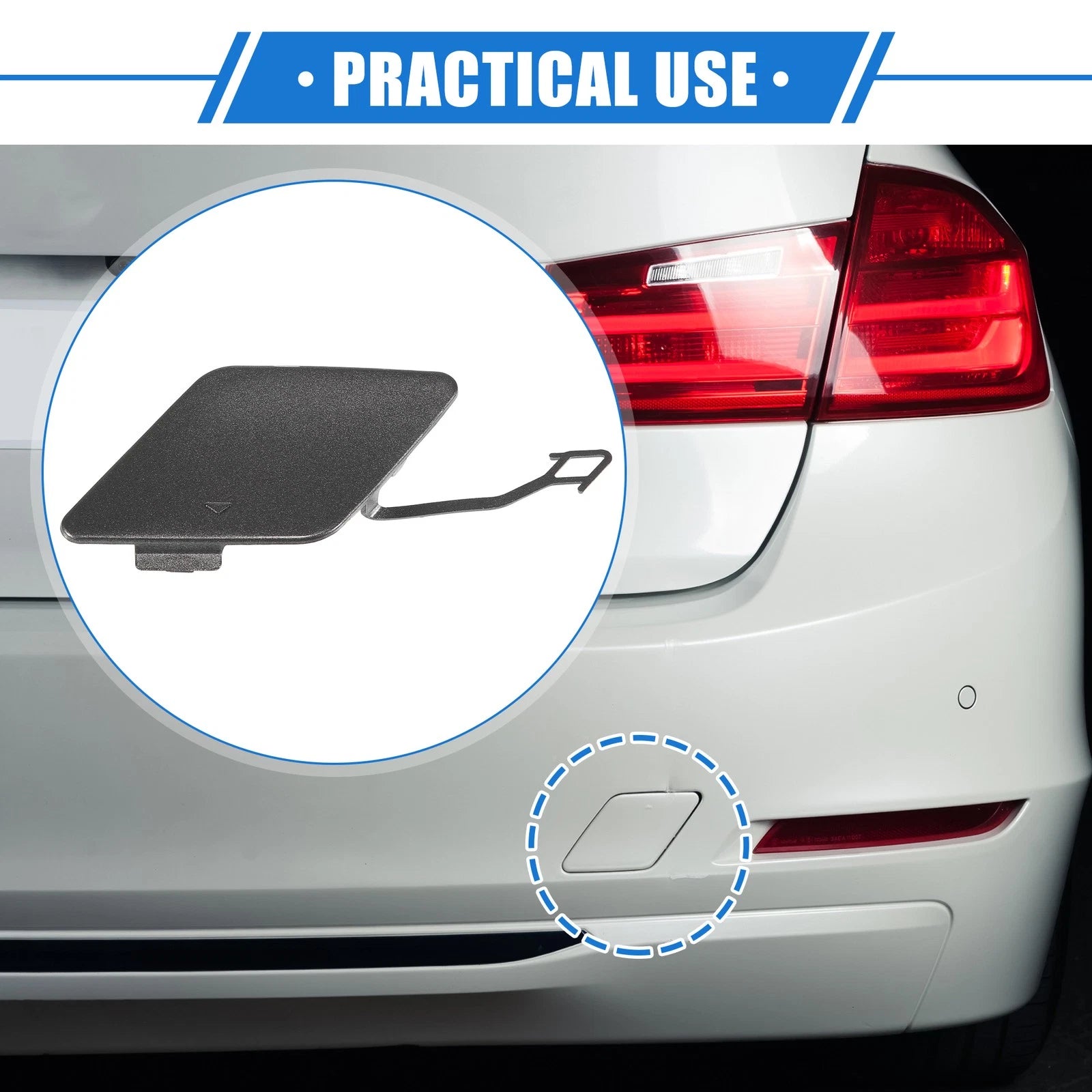 Rear Bumper Tow Hook Eye Hole Cover Cap for BMW 3 F30 (2012–2015)