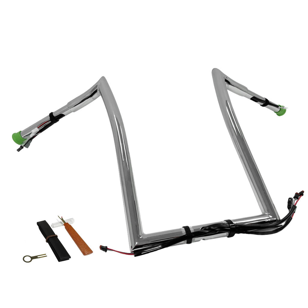 Chrome 12" Prewired Handlebar 1.25" for Harley Road Glide (2015)
