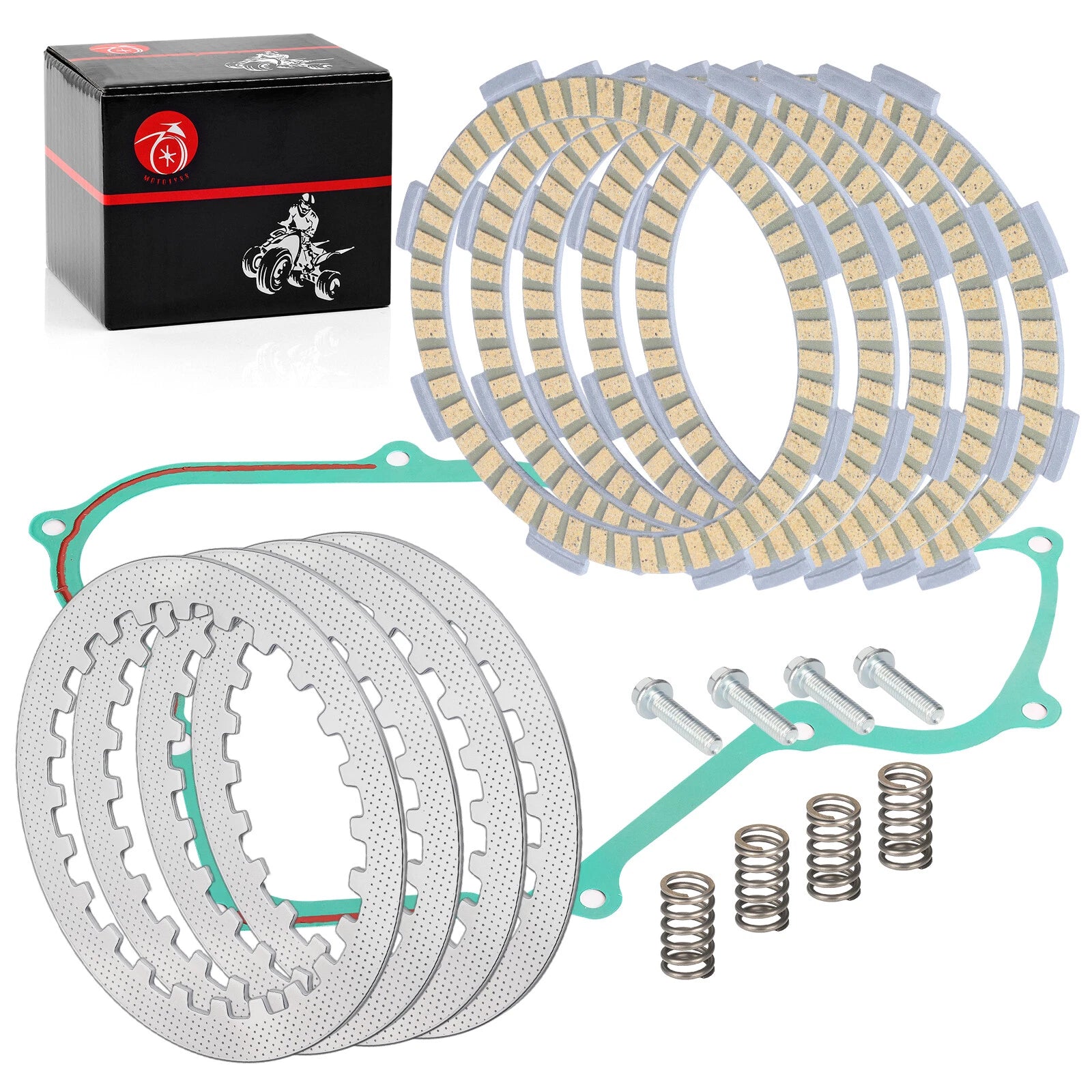Clutch Friction Steel Plates Kit w/ Gasket for Honda CR80 CR85 (1980–1985)