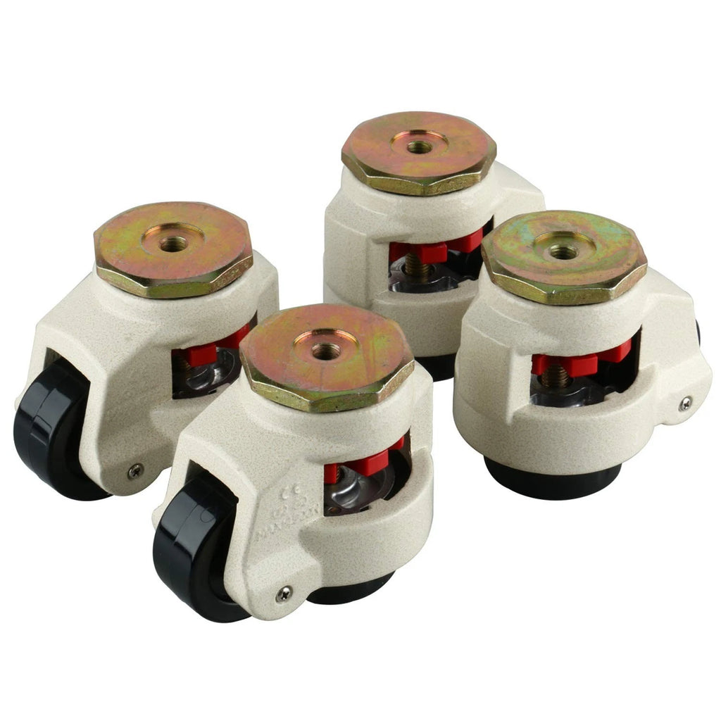 Set of 4 Leveling Casters Wheels for Various Applications (4400lbs Capacity)