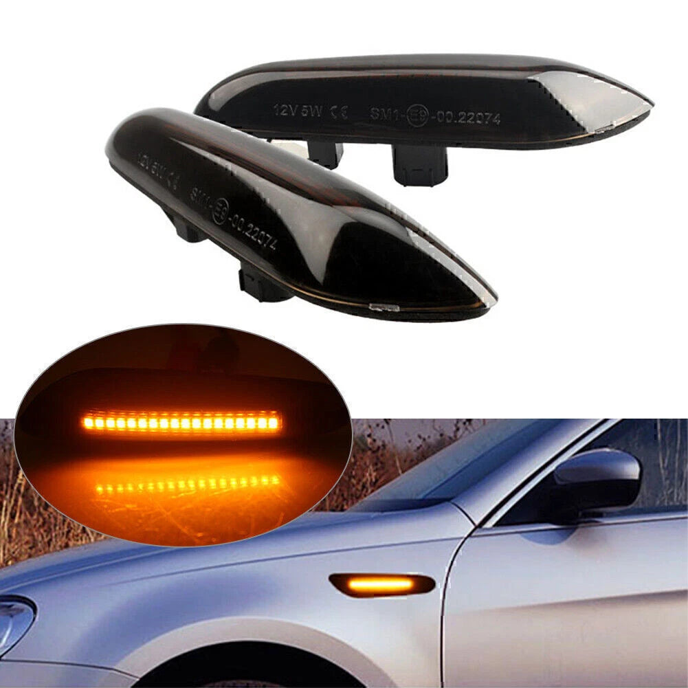 Smoke Dynamic LED Side Marker Light Pair for BMW E46 E60 E90 E91 E92 E93 E82 E88