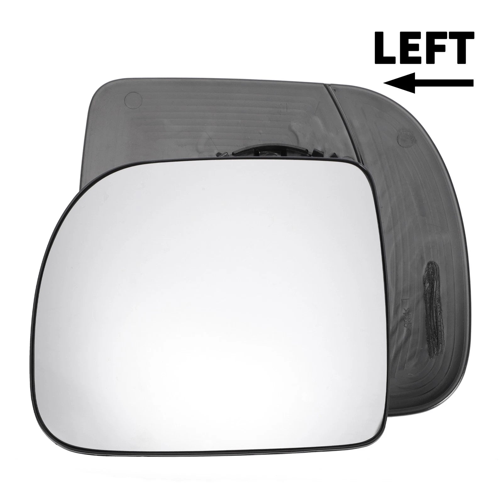 Left Side White Mirror Glass for Renault Kangoo (1997–2001)
