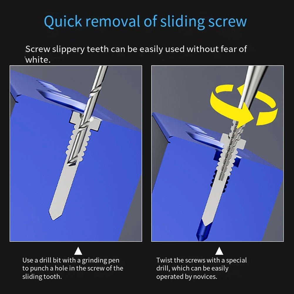U8 Alloy Sliding Thread Screw Removal Drill Bit with Left Hand Cutting Edge