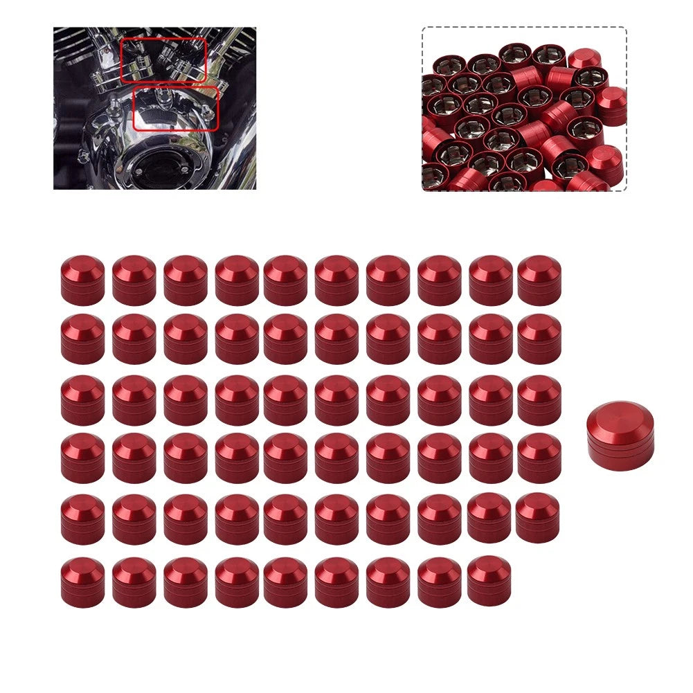 60Pcs Engine Bolt Caps Cover for Harley Twin Cam (2000–2017)