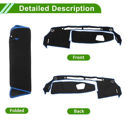 Dashboard Cover for Suzuki WagonR MH35S/55S (2012–2022) Anti-Slip Black Blue