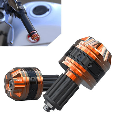 Handlebar Grips Bar End Cap Plugs for Scooter (Pair, Orange)