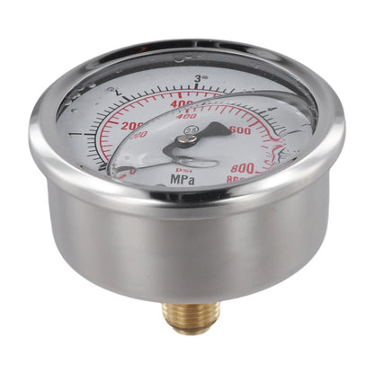 Heavy Duty Pressure Gauge 0-100 Bar with Brass Connector for Hydraulics