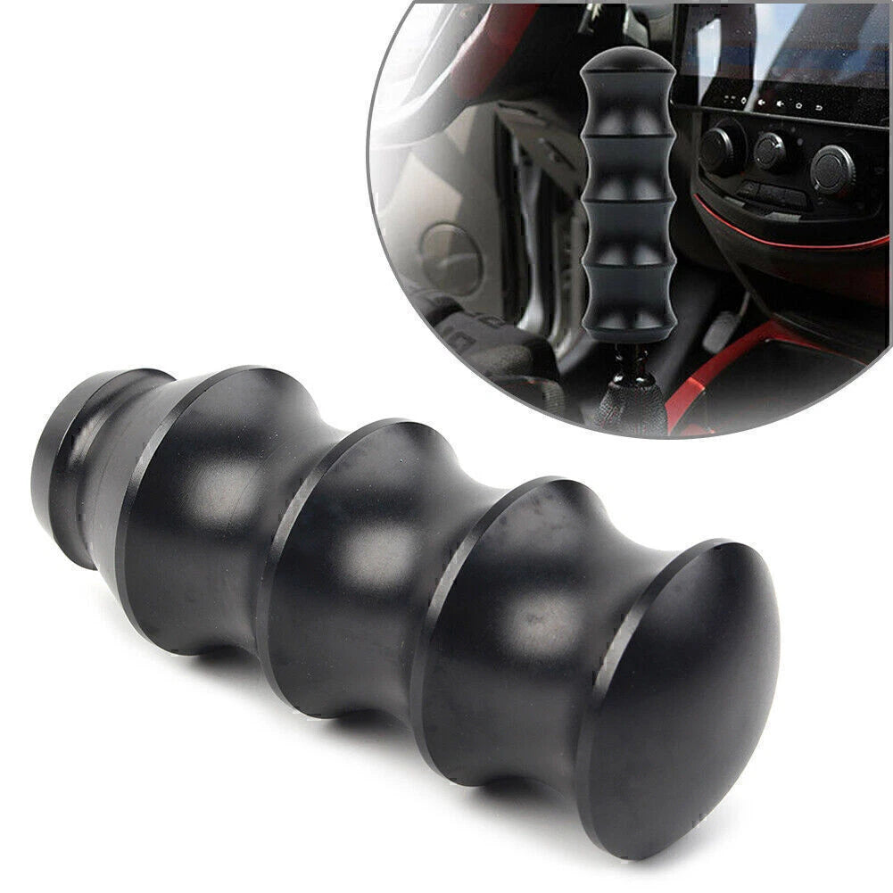 Aluminum Manual Gear Shift Knob Lever for Universal Vehicles (Black)